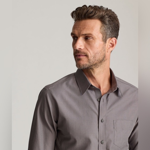 UNTuckit Wrinkle-Free Sangiovese Shirt Grey Size Medium - Picture 3 of 10